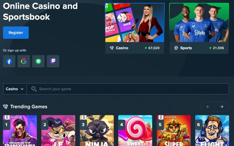 Stake Website Screenshot