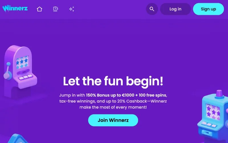 Winnerz Casino Website Screenshot